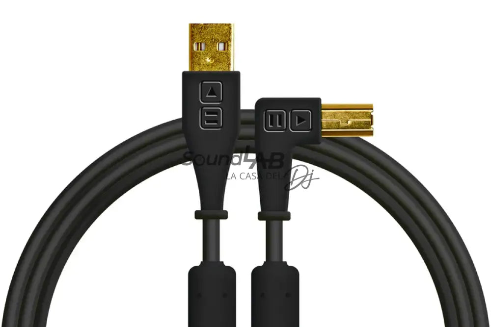 CHROMA CABLES USB-A TO USB-B ANGULO RECTO 1.5 METROS COLORES DJTECHTOOLS Negro CABLEADO