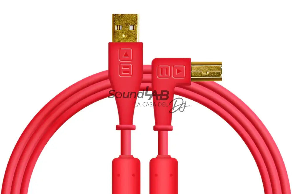 CHROMA CABLES USB-A TO USB-B ANGULO RECTO 1.5 METROS COLORES DJTECHTOOLS Rojo CABLEADO
